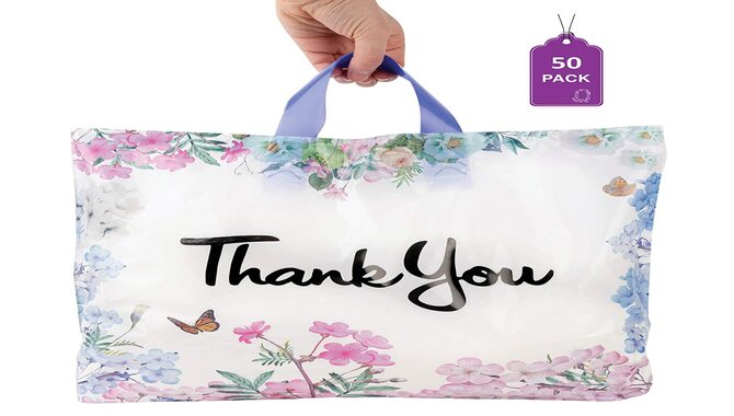 Commercial Use of Thank You Plastic Bag Font