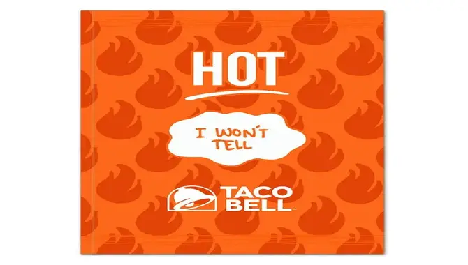Design of Taco Bell Sauce Packet Font