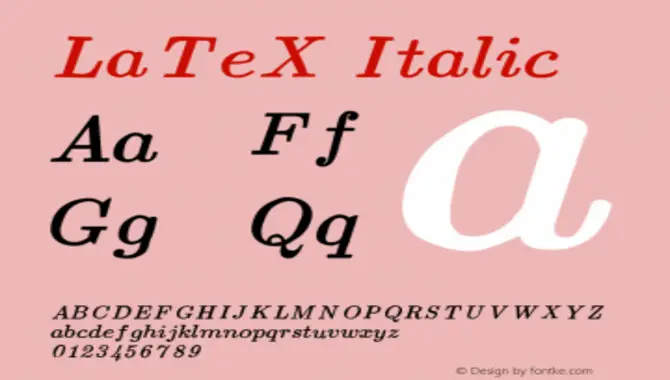 Designing with Latex Non Italic Font