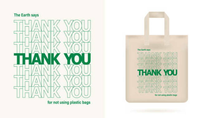 Development Process for Thank You Grocery Bag Font  2004-2010