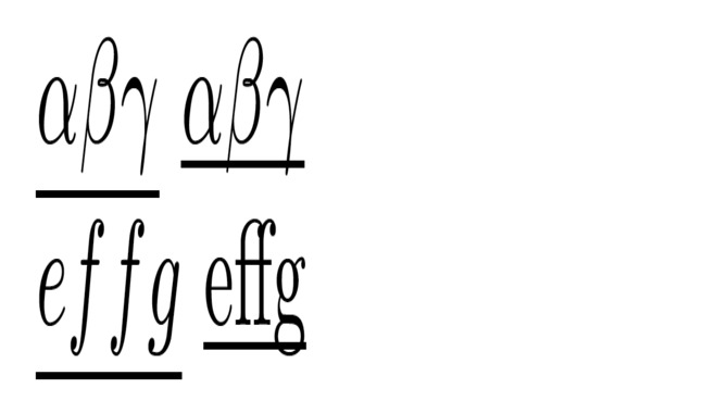 Foundation of Latex Underbar Font