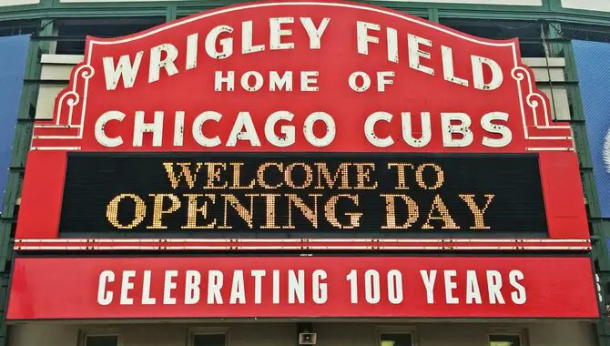 History of Wrigley Field Marquee Font