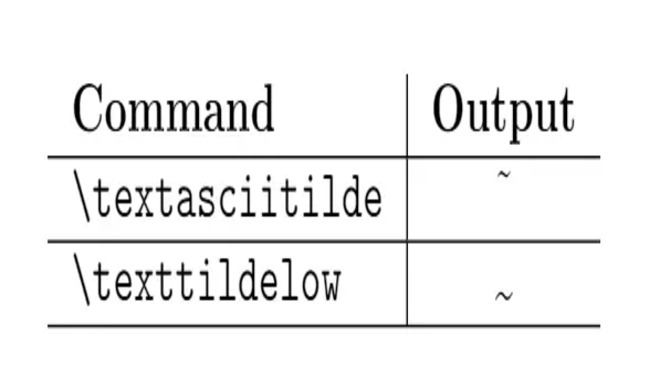 How to make tilde in Latex