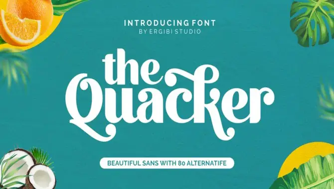 Personal Use of Quaker Oats Font