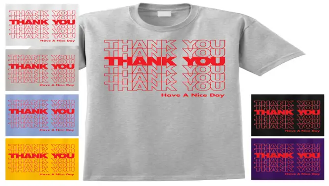 Personal Use of Thank You Grocery Bag Font