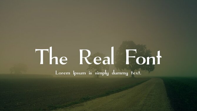 Real Font