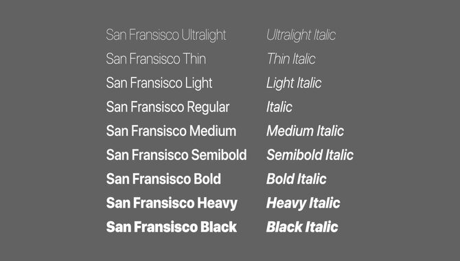 San Francisco Font History