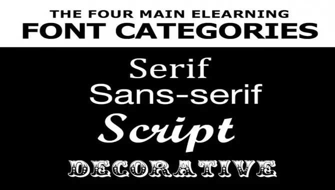 The Four Major Categories Of Fonts