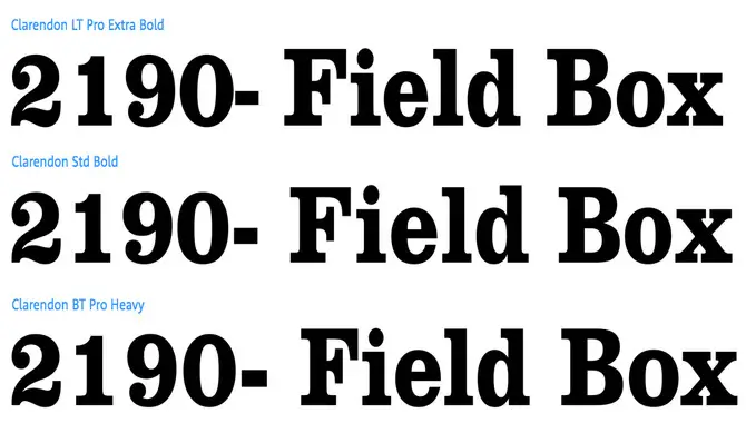 Types of Wrigley Field Font