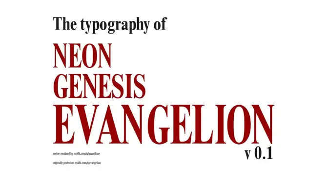 What Are The Fonts Of The Title Card, Evangelion