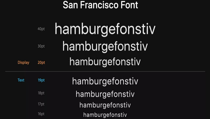 What Is San Francisco Font