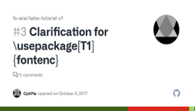 What is Use package T1 Fontenc