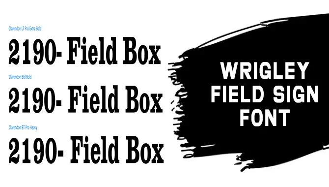 Wrigley Field Sign Font