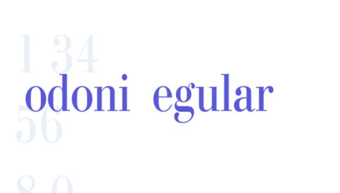 Font Features Of Bodoni Regular Font