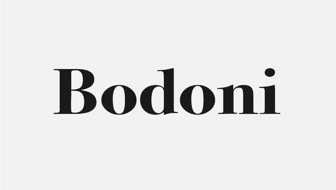 Font Style Bodoni Regular