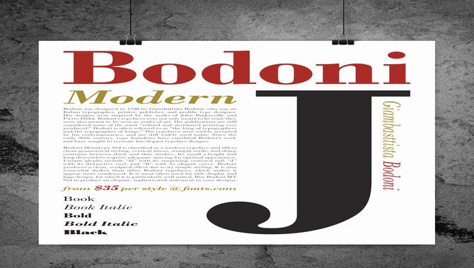 Why Should You Use The Bodoni Font In Your Design Projects