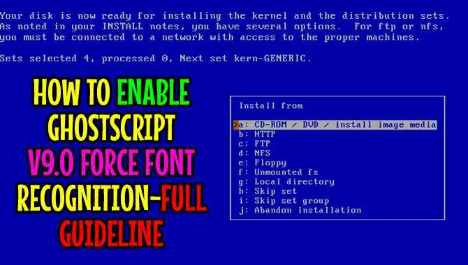 Enable Ghostscript V9.0 Force Font Recognition