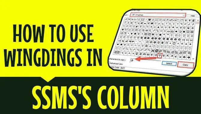 How To Use Wingdings In SSMS's Column