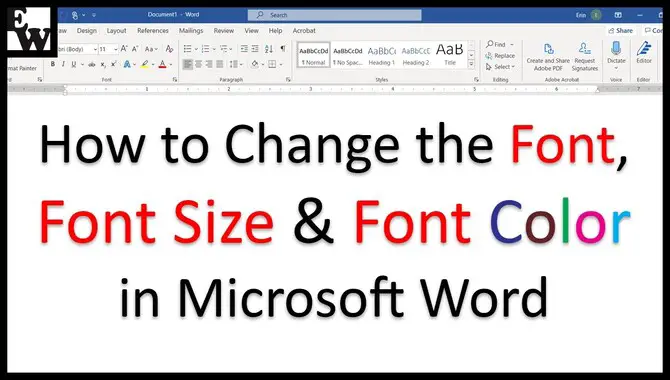 Adjusting The Font Size And Typeface