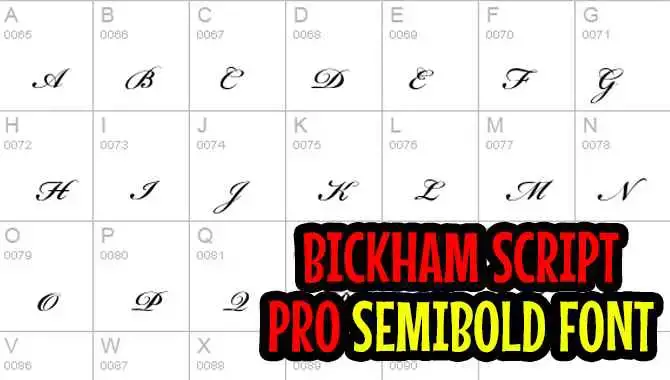 Bickham Script Pro Semibold Font