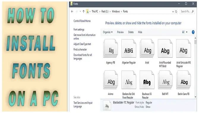 How To Install Fonts On A Pc