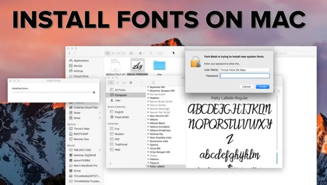 Installing Fonts Using Mac Software