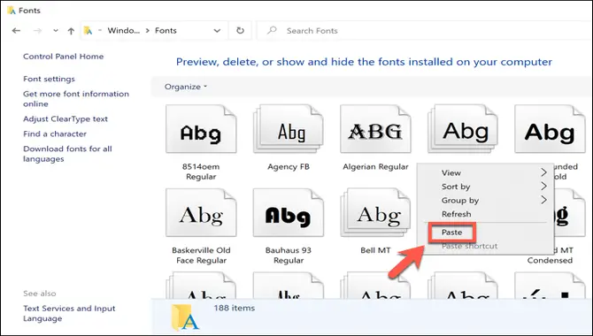 Installing Fonts Using Windows Software