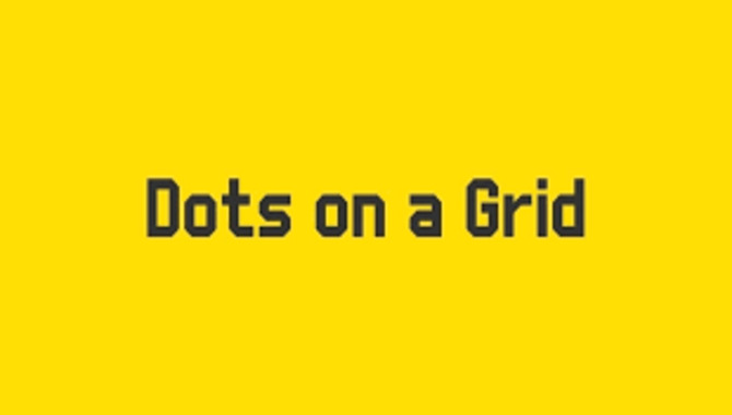 A Font That Consists Of A Grid Of Dots