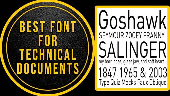 Right Best Font For Technical Documents