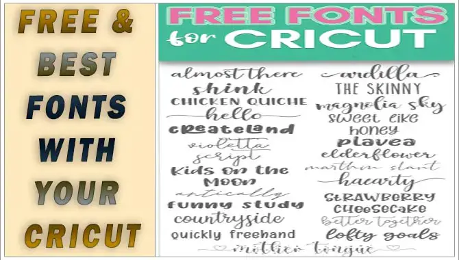 Best Fonts With Your Cricut