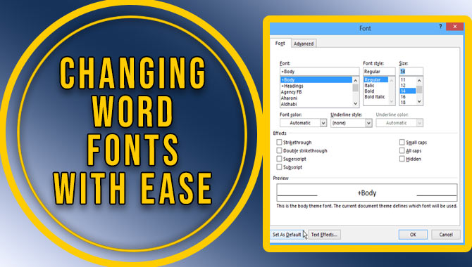 Changing Word Fonts With Ease