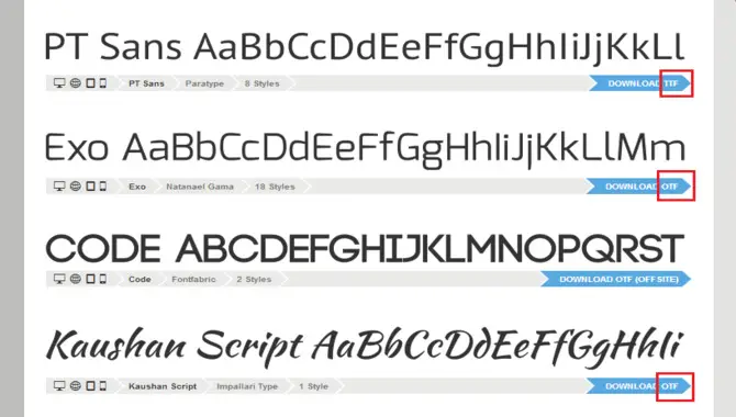Definition Of Font Faces
