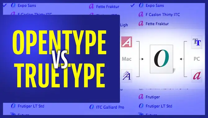 Difference Between True Type Font And Opentype Font