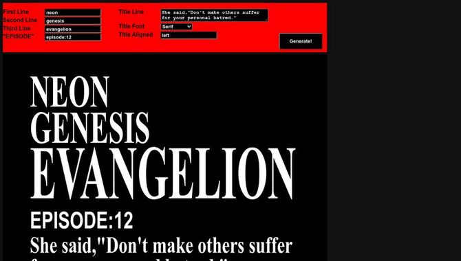 Examining The Fonts Used In The Title Card Of Evangelion