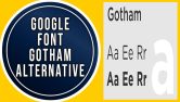 Google Font Gotham Alternative