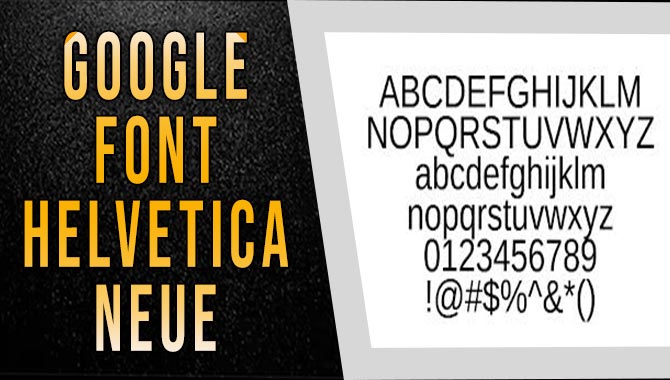 Google Font Helvetica Neue