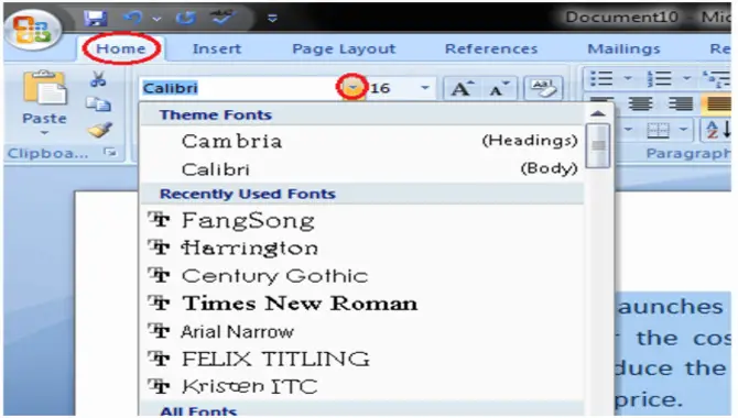 How To Change The Font Style In Word