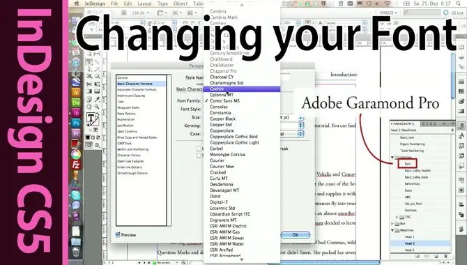 How To Set The Font Size In Indesign