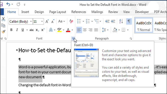 How To Use The Standard Font In Your Documents