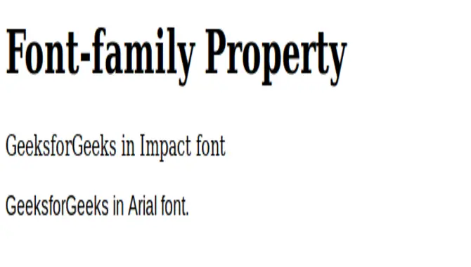 The Font-Family Property