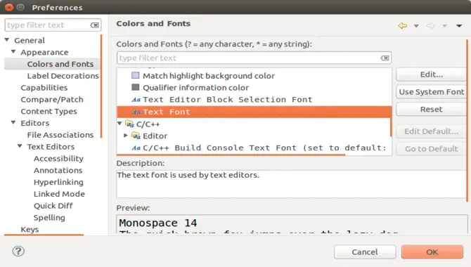 Tips For Setting Font Size In Eclipse