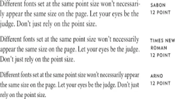 Use Larger Point Sizes