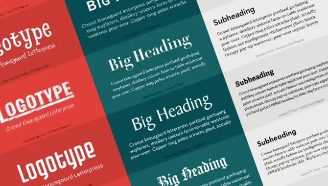 Using Font Faces For Headlines And Subheadings.