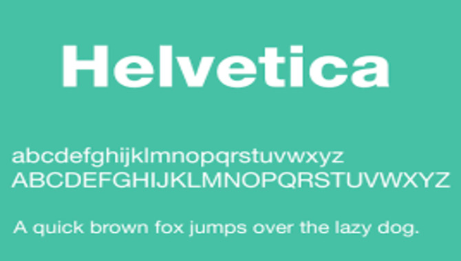 What Is Helvetica Font