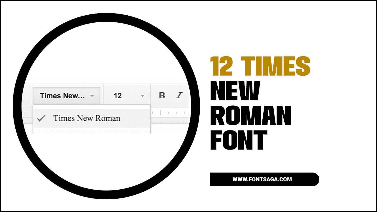 12 Times New Roman Font