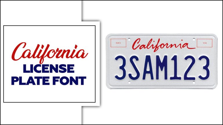 California License Plate Font