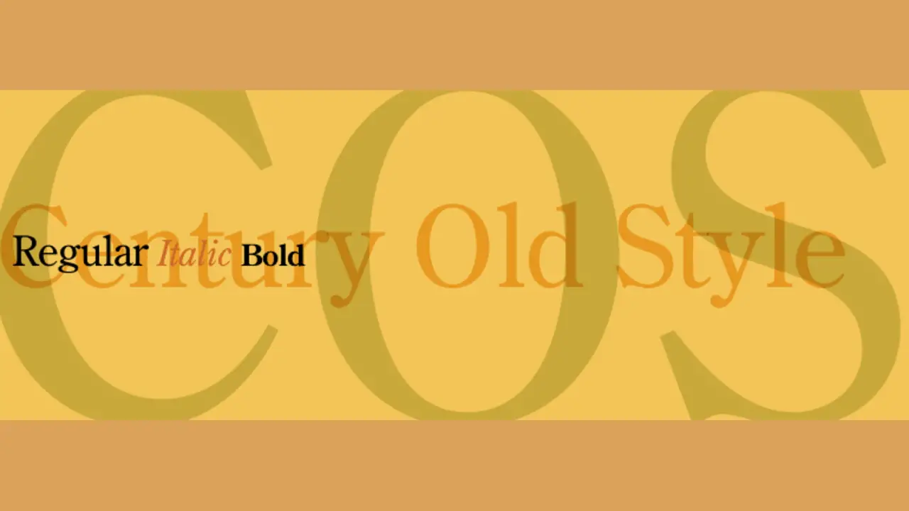 Century Old Style Font