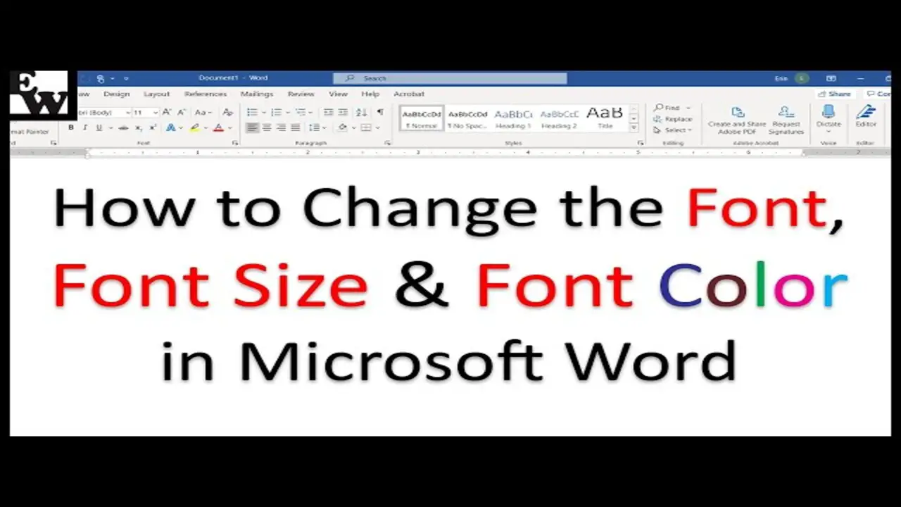 Changing The Font Size For Specific Sections Or Elements Of Your Document