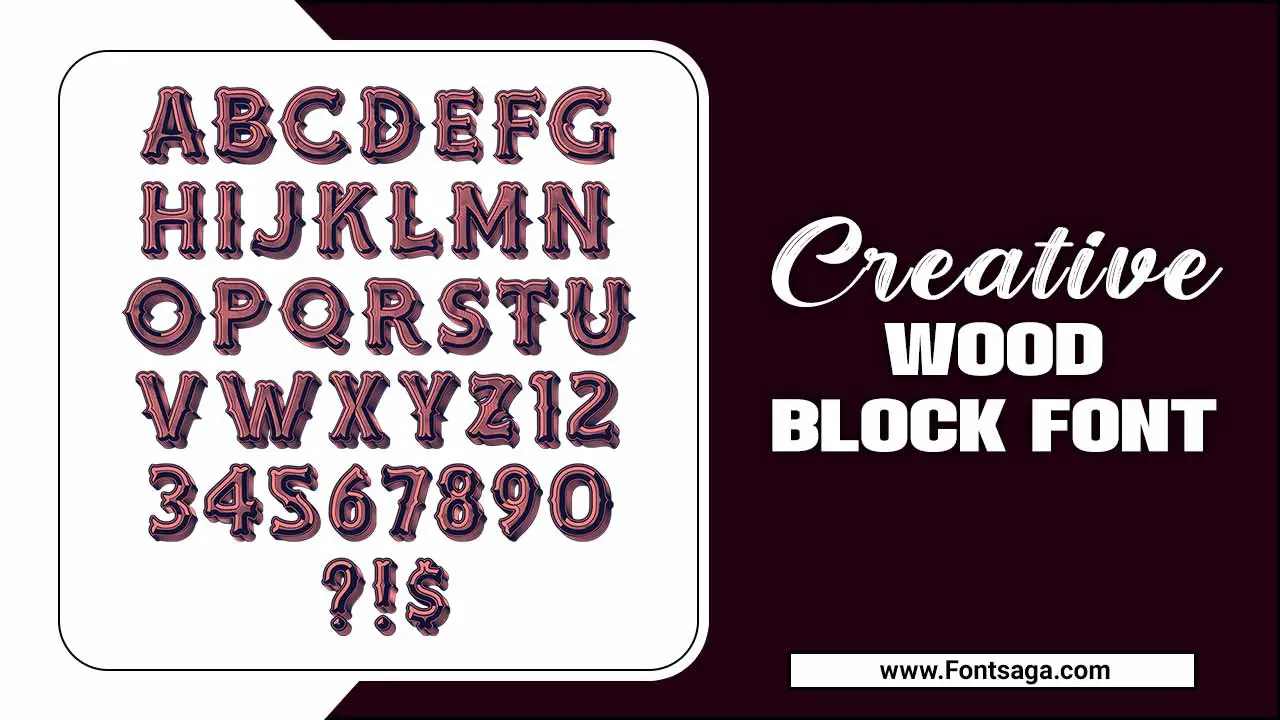 Creative Wood Block Font