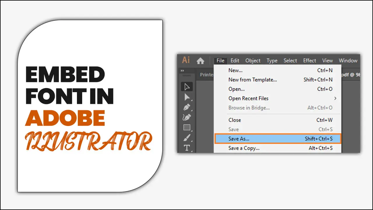 Embed Font in Adobe Illustrator